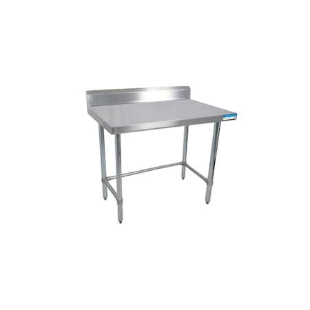 Bk Resources Stainless Steel Work Table W/Open Base, Plastic Feet 5 Riser 96"Wx24"D SVTR5OB-9624